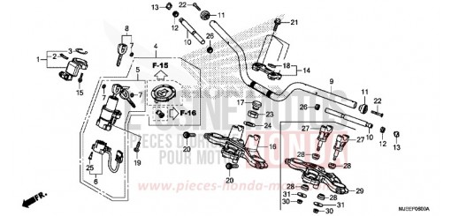 ROHRGRIFF/OBERE BRUECKE CB650FAG de 2016